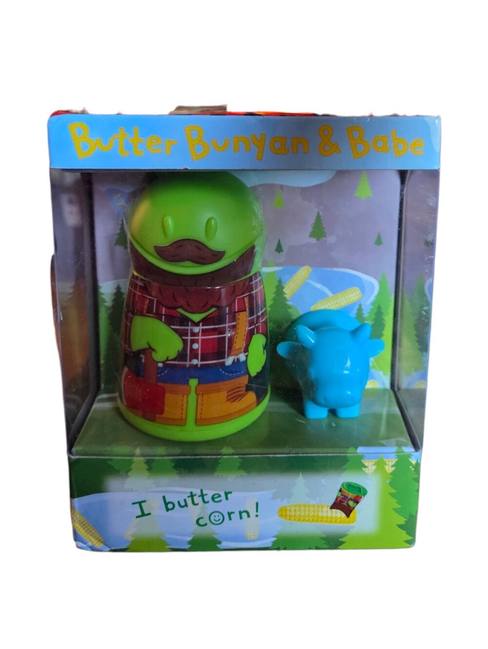 Talisman Designs Butter Bunyan & Babe Butter Keeper/Spreader & 4 Corn Pick Sets